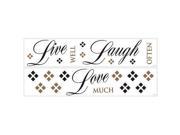 RoomMates Live Love Laugh Peel Stick Wall Decals