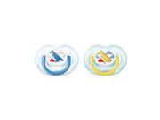 Philips AVENT BPA Free 0 6 Months 2 Pack Fashion Print Pacifier Boy