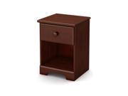 South Shore Summer Breeze 1 Drawer Night Stand Royal Cherry
