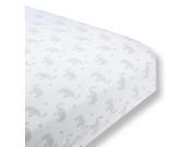 SwaddleDesigns Cotton Fitted Crib Sheet Elephant Chickies SeaCrystal