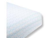 SwaddleDesigns Cotton Fitted Crib Sheet Mod Circles on White Pastel Blue