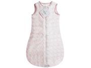 SwaddleDesigns zzZipMe Sack with 2 Way Zipper Microp Pastel Pink 12 18 mo