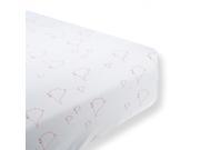 SwaddleDesigns Cotton Fitted Crib Sheet Mama and Baby Chickies Pink