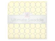 SwaddleDesigns Ultimate Swaddle B Sterling Mod Circles on Sunwashed Yellow