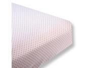 SwaddleDesigns Cotton Crib Sheet Pastel with Brown Polka Dot Pastel Pink