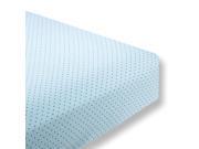 SwaddleDesigns Cotton Crib Sheet Pastel with Brown Polka Dot Pastel Blue