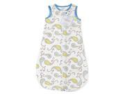 SwaddleDesigns zzZipMe Sack with 2 Way Zipper Cotton W Pastel Blue 3 6 mo