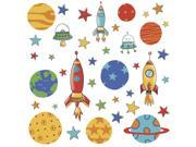Planets and Rockets Peel and Stick Wall Decals