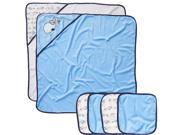 Koala Baby Boys Blue Whale 2 Pack Towel and 4 Pack Washcloth Set