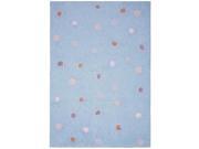 St Croix Trading Company Carousel Blue Dots 4x6 Area Rug