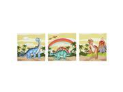 Fantasy Fields Children s Dinosaur Kingdom Canvas Wall Art Set