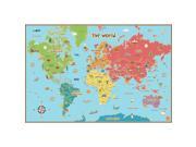WallPops Kids World Dry Erase Map Decal