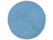 St. Croix Trading Company Chenille Shag 5 x 5 foot Round Area R Light Blue