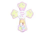 Precious Moments Jesus Loves Me Cross with Easel Stand Girl