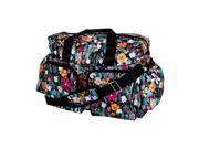 Trend Lab Turquoise Floral Deluxe Duffle Diaper Bag