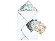 Trend Lab Seashore Waves Zigzag 6 Piece Hooded Towel and Wash Cloth Set