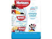 Huggies Simply Clean Baby Wipes Unscented Soft Pack 216ct