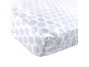 Luvable Friends Flannel Fitted Crib Sheet Blue Fuzzy Dots