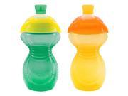 Munchkin Click Lock 9 Ounce Sippy Cup 2 Pack Green Yellow
