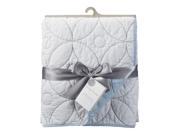 Living Textiles Cotton Poplin Quilted Comforter White Blue