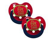 Baby Fanatic Glow in the Dark 2 Pack Pacifier St Louis Cardinals
