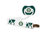 Baby Fanatic Pacifier with Clip Oakland Athletics