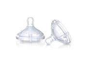 Nuby 2 Pack Natural Touch Replacement Nipple Medium Flow