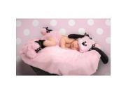 Princess Paradise Girls Poodle 3 Piece Pink Plush 3D Hat Diaper Co 0 3 mo