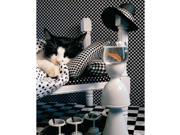 Checkerboard Cat 1000 Piece Jigsaw Puzzle
