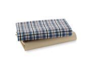 Bacati Boys Stripes and Plaids 2 Pack Crib Sheets