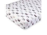 Babies R Us Stamped Elephant Percale Crib Sheet