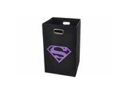 Superman Logo Purple Folding Laundry Basket