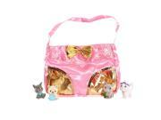 Kitty in My Pocket Purse with 4 Charm Kitty Pink
