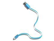 Symtek USB Charge Sync Flat Cable for Android Blue