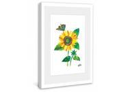 Marmont Hill Butterfly and Sunflower Eric Carle Framed Art Print