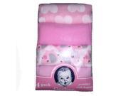 Gerber Girls 4 Pack Pink Print Prefold Diaper Burpcloths