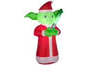 Star Wars Yoda Lighted Airblown Inflatable Father Christmas Santa
