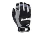 Franklin Sports MLB Adult Medium X Vent Pro Batting Gloves Black Gray