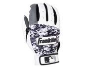 Franklin Sports MLB Adult Digitek Medium Batting Gloves Gray White Black