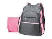 Fisher Price Ripstop Backpack Diaper Bag Grey Pink
