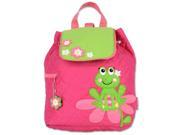 Stephen Joseph Frog 12 Inch Quilted Backpack Pink Green
