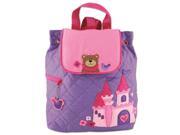 Stephen Joseph Princess Bear 12 Inch Quilted Backpack Purple