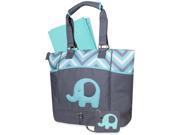 Baby Essential Elephant Diaper Bag Aqua