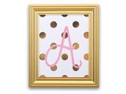 The Peanut Shell Pink White Gold Letters Sheets Wall 10 Inches x 12 Inches