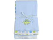 SpaSilk Cotton 3 Pack Burpcloths Blue