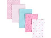 Gerber 5 Pack Flannel Receiving Blanket Pink Giraffe