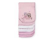 Koala Baby Girls 6 Pack Whoo s Cute Terry Burp Cloths Pink Owl