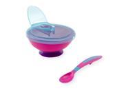 Babies R Us Divided Bowl with Spoon Blue Pink