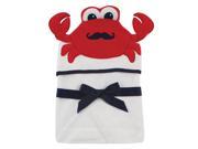 Hudson Baby Boys Animal Face Hooded Towel Crab