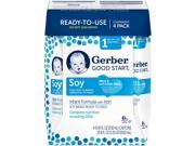 Gerber Good Start Stage 1 Soy Non GMO Ready to Feed Infant Formula 4 Pack